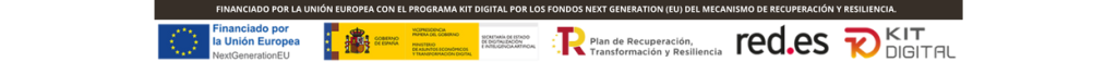 Logo Financiado por la Unión Europea, Gobierno de España, Plan de Recuperación, Transformación y Resiliencia, red.es y Kit Digital